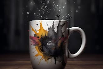 create an awesome coffee mug design for you
