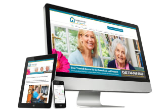 create a professional home care, wellness , dental care , elderly care website
