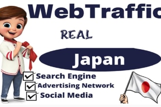 send niche targeting organic japan website traffic
