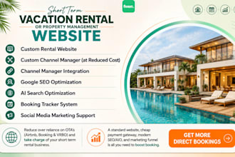 vacation rental website, property management, airbnb, short term rental website