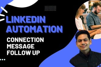 be your linkedin automation manager to increase cold reach, connection, lead