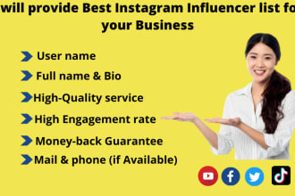 find the best instagram influencer list for your business