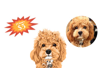 draw custom your pet on vector illustration