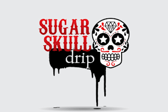do eye catching skull logo for you in one day