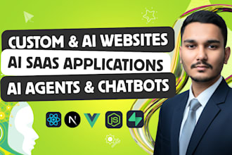 build custom websites nextjs, reactjs, supabase, full stack ai web development