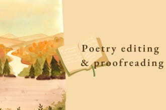 edit your poems or poetry collection for you