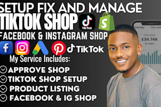 setup 30k profit tiktok shop, shopify tik tok dropshipping, fb instagram shop