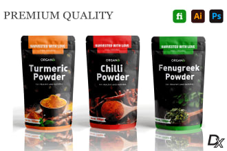do food pouch design, box design, bag design, and product packaging