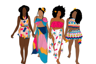 draw fashion and colorful digital illustration