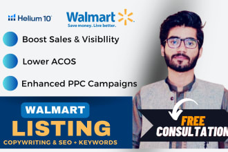 do walmart product listing SEO optimization writing and keyword research
