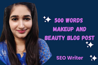 write makeup and beauty blog post