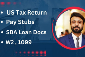 do US tax return, pay stubs, sba loan, w2 and 1099