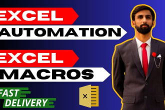 help you with excel automation using excel macro and excel vba