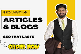 seo article writing, blog post writing or copywriting with images