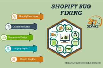 fix shopify bugs and do custom coding for your shopify store