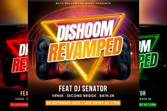 design premium party flyer, dj concert fashion disco clubs sports hiphop music