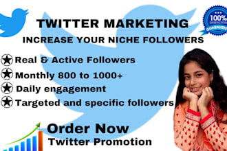 do your twitter marketing or promotion for organic growth