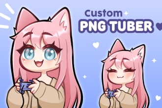 create a cute custom pngtuber or giftuber for you