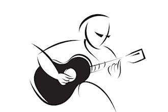 do wonderful guitar  logo design with unlimited revision
