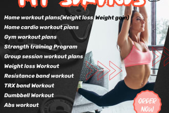 be provide personal home workouts plans, gym workout plans