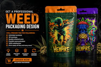 design unique weed pouch, mylar bags and package designs
