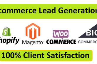 ecommerce b2b lead generation, shopify magento shop or store contact email list
