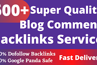 do 600 blog comment backlinks on da30 with low obl