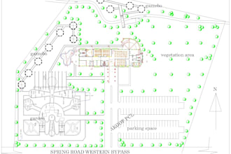 create a 2d landscape design for your plot