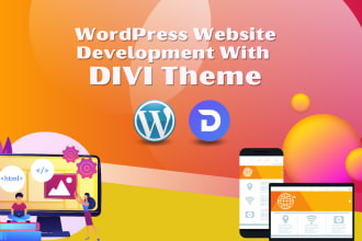 do wordpress divi website design redesign, edit divi theme