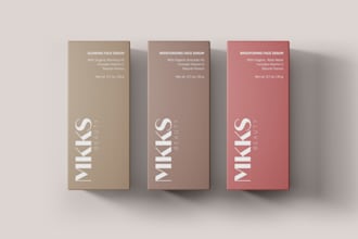 design minimal, modern and luxury packaging or label