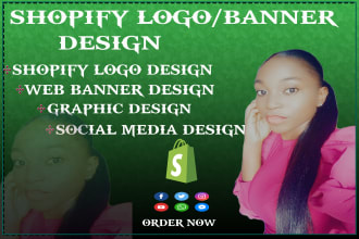 design shopify logo, banner for your shopify store
