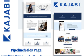 be your kajabi website expert, setup online courses, sales page kajabi pipeline