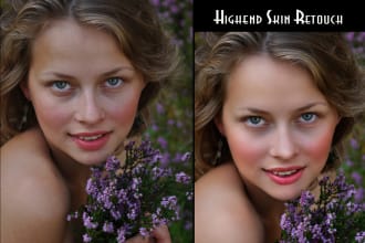 do high end beauty photo skin retouching
