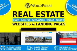 develop real estate website design in wordpress