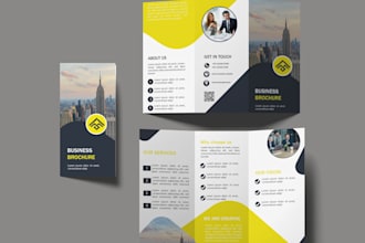 design professional bifold or trifold brochure