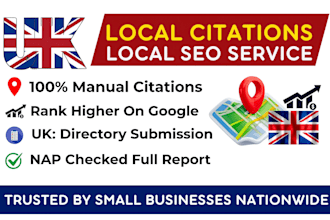 provide top UK local citations and directory submission for local SEO