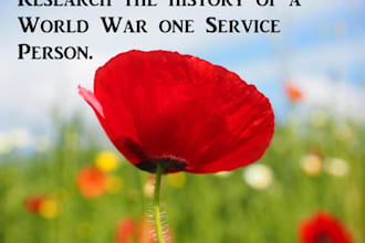 research the history of a british world war one soldier