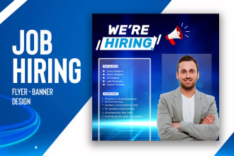 design job hiring recruitment handyman or instagram flyer