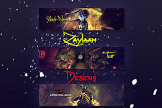 design a gaming,anime forum signatures,thumbnails