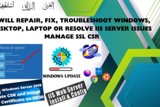 repair, fix, server, desktop, laptop or iis server manage ssl csr