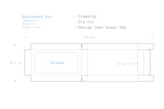 create custom die cut line for box and label