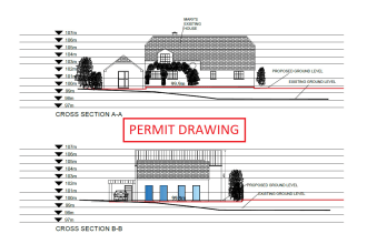 draw full architectural blueprint plot map site plan for city permit