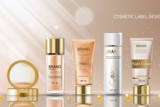 design modern  cosmetic label , skin care and tube label design