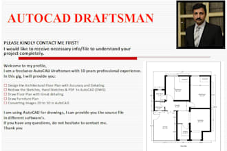 draw architectural 2d floor plan in autocad