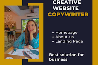 be your creative website copywriter