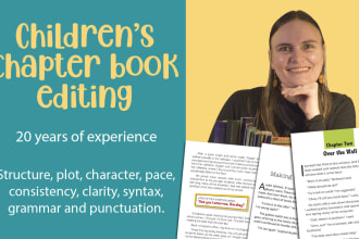 edit your chapter book novel for children
