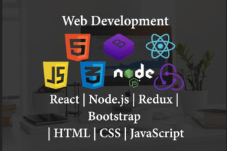 support related to react, redux, HTML, CSS, bootstrap, js