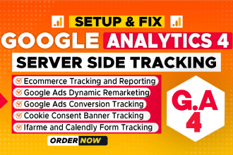 setup google analytics 4,ga4,ecommerce tracking and conversion tracking with GTM