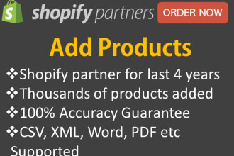 add products or import CSV to shopify or woocommerce store