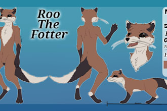 drawing your fursona or oc ref or pfp